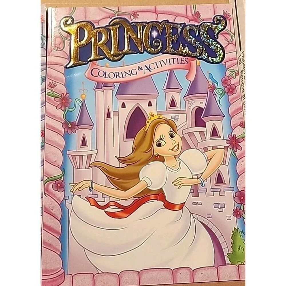 2 Pack PRINCESS Fun Coloring & Activities Colorful Book 96 Pages BRAND NEW!